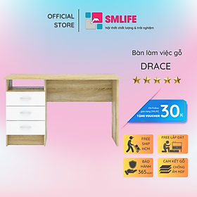 Mua Bàn làm việc  bàn học gỗ hiện đại SMLIFE Drace  | Gỗ MDF dày 17mm chống ẩm | D120xR60xC75cm - Màu