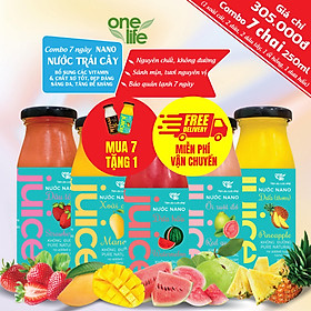 (Tặng 1 chai) Combo 7 Ngày NANO Nước Trái Cây OneLife