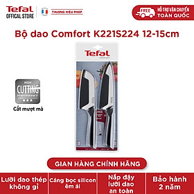 Bộ 2 dao làm bếp Tefal Comfort K221S244 (15cm, 12cm) - Hàng chính hãng