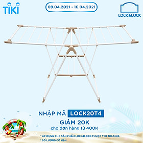 Giá Phơi Quần Áo Lock&Lock ETM528 STS - Màu Be (136 x 51.5 x 91.5 cm)