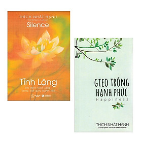 [Download Sách] Combo 2 cuốn sách về nghệ thuật sống tâm đắc nhất : Tĩnh Lặng + Gieo Trồng Hạnh Phúc (Tái Bản) (Tặng kèm Bookmark thiết kế AHA )