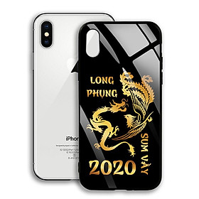 Ốp Lưng Họa tiết Ánh Kim Vàng cho điện thoại Iphone X / XS - 03005 8005 LONGPHUNG05 - Long Phụng - Hàng Chính Hãng