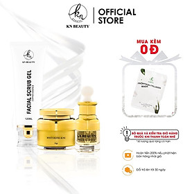<Nhận quà ngay>Combo 3 sản phẩm Ngừa mụn Giảm Thâm Trắng Da KN Beauty: Gel tẩy tế bào chết + Serum + Kem dưỡng