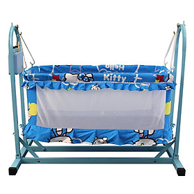 Nôi Võng tự động cho bé 2 trong 1 VINANOI - NV35X lồng nôi màu xanh