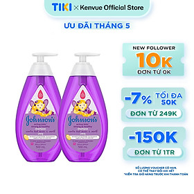 Combo 2 Dầu Gội Giúp Tóc Chắc Khỏe Cho Bé Gái Johnsons Active Kids Strong Healthy Shampoo - Dung tích 500mlx2