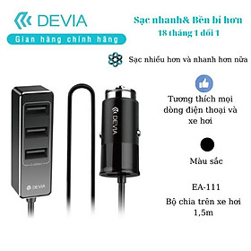 Bộ chia sạc trên xe hơi Devia Flash Series 4 USB (5 V, 2.4 A)- Hàng chính hãng