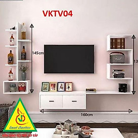 Mua Bộ Kệ Ti Vi Treo Tường Trang Trí  VKTV07 - Nội Thất Lắp Ráp