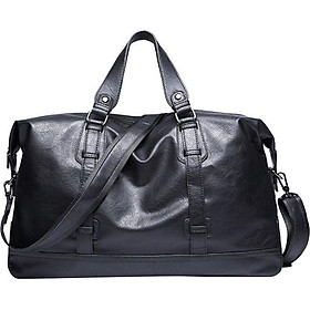 Fashion Casual Handbag For Men's Travel Bag Oil Wax Soft Leather Waterproof Weekender Bag