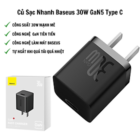 Mua Củ Sạc Nhanh Sothing Baseus 30W GaN5 Type C Thích Hợp Cho iPhone  Table- Hàng Chính Hãng