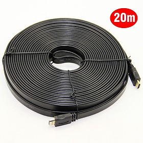 Cáp 2 đầu HDMI- dây dẹp- dài 20 mét-màu đen