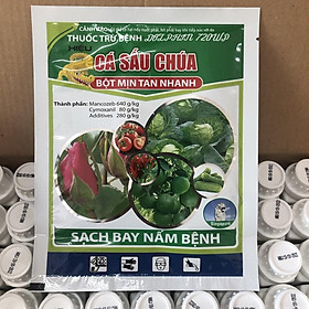 Chế phẩm xử lý nấm bệnh cây trồng Sương Mai, Thán Thư, Mốc Sương, Phân trắng, Vàng Lá, Đốm Lá hiệu Ca.Sau.Chua 50g