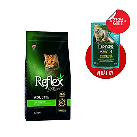 Thức ăn cho mèo Reflex Plus Adult Cat Food Chicken  vị thịt gà 1,5kg