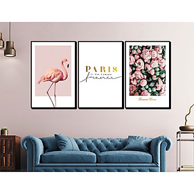 Bộ 3 tranh Canvas treo tường hiện đại