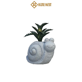 Mua  Kute Nest  Chậu trang trí hình ốc sên cùng xương rồng nhân tạo – Phù hợp trang trí bàn làm việc  tủ kệ  ban công  quán café  quán trà sữa