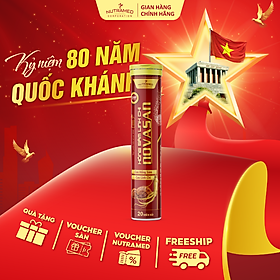 Viên sủi hồng sâm linh chi Novasan hỗ trợ bồi bổ cơ thể, tăng sức đề kháng (20 viên) - Nutramed