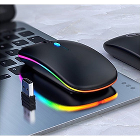 Mua Chuột Quang Không Dây NTH02 2.4Ghz Bluetooth Dùng Pin Sạc 500mAh Không Gây Tiếng Ồn Có Đèn LED