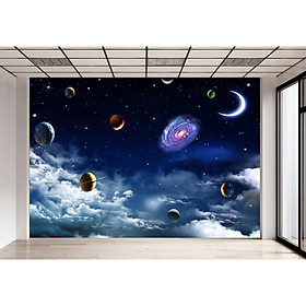 Mua (HCM) Tranh dán trần  dán tường 3d hành tinh  vũ trụ galaxy 4 có sẵn keo dễ dán(có in theo kích thước yêu cầu)