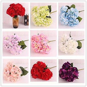 Artificial Flowers Bouquets Real Touch Fake Hydrangea Flower Decor White