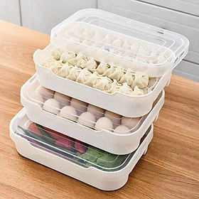 Mua Hộp đựng trứng 24 quả - Khay nhựa đựng trứng gà  vịt để tủ lạnh có nắp đậy tiện dụng