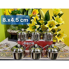 Mua Hủ đựng gia vị inox dày dặn  1   kèm muỗng( 1 cái)