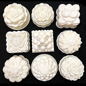 Mua Bộ 10 khuôn rau câu trung thu - Đường kính 10 cm - Khuôn trắng