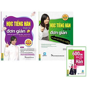 Combo 2 cuốn Học tiếng Hàn thật là đơn giản cho giao tiếp ( Tặng sách 600 câu giao tiếp tiếng hàn thông dụng )