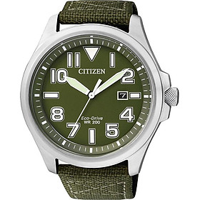 Đồng Hồ Nam Citizen Dây Vải Nato AW1410-32X - Mặt Xanh