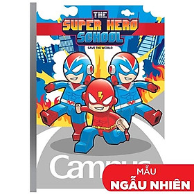 Vở Super Hero School - B5 4 Ô Ly 48 Trang ĐL 80g/m2 - Campus NB-BSHS48 (Mẫu Màu Giao Ngẫu Nhiên)