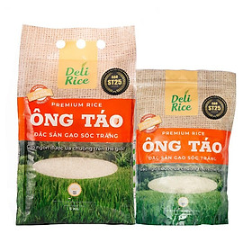 Gạo ST25 Ông Táo Đặc Sản Sóc Trăng Delifarm 6kg (túi 5kg và 1kg)