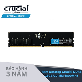 Ram PC Crucial DDR5 16GB Bus 4800 – CT16G48C40U5 - Hàng chính hãng