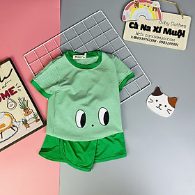 Bộ Thun Lạnh Cộc Tay Hàng Chuẩn Hoạ Tiết Dể Thương Cho Bé Gái Bé Trai Đủ Màu