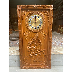 Mua Tranh đồng hồ treo tường khắc chữ phúc bằng gỗ gõ kt 41×81×4cm