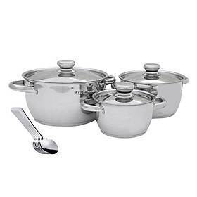 Bộ Nồi Inox 430 Bếp Từ Fivestar 3 Chiếc Nắp Inox Tặng 5 Muỗng Ăn Inox