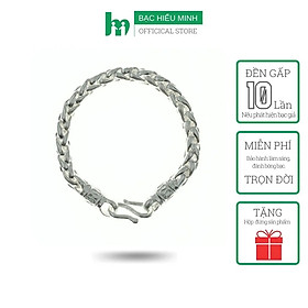 Vòng Tay Lắc Tay Nam Bạc Ta Bông Lúa - Xà Tích Loại To Nam Tính Bạc Hiểu Minh LTN032XL