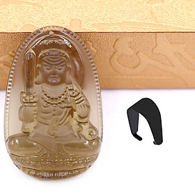 [Tuổi Dậu] Mặt Dây Chuyền Phật Bất Động Minh Vương Đá Obsidian Size Nhỏ 3.6cm & Size Lớn 5cm- Tặng Kèm Móc Inox - Phong Thủy 868 - May Mắn - Bình An