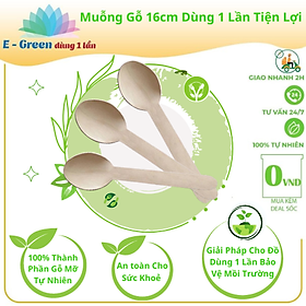 Mua 10 Cái Muỗng Gỗ 16cm Dùng ăn Cơm  Cho Bé Ăn Dặm  An Toàn Vệ Sinh Dùng 1 Lần Thân Thiện Môi Trường