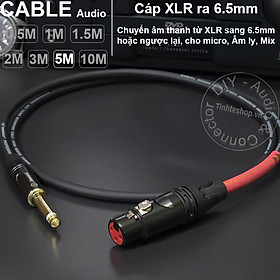 Mua Dây 6 ly sang canon cái DIY 0.5 đến 10 mét - XLR female to 6.5mm cable