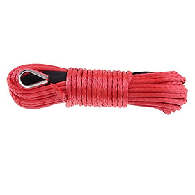 6mm x 15m Synthetic Fiber Winch Line Cable Rope for ATV  Boat Repairable