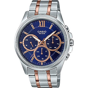 Đồng Hồ Nam Dây Thép Không Gỉ Casio MTP-E315RG-2AVDF (42mm)