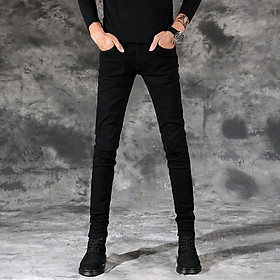 Quần Jean Nam Skinny Đen Trơn SZone SQ602B