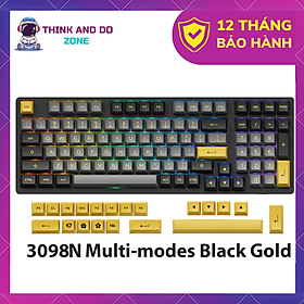 Mua Bàn phím cơ AKKO 3098N Multi-modes Black Gold (Bluetooth 5.0 / Wireless 2.4Ghz / Hotswap / Foam tiêu âm / Foam đáy / TTC switch) - Hàng Chính Hãng