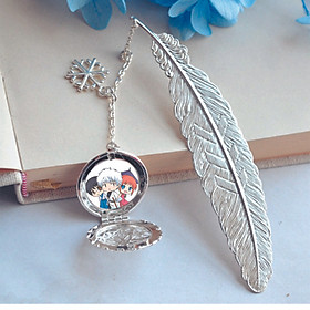 Bookmark lông vũ IN HÌNH Gintama - Linh Hồn Bạc anime chibi