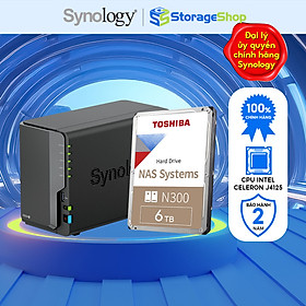 Mua Combo Thiết bị lưu trữ NAS Synology DS224+ kèm 1 ổ cứng NAS N300 6TB - Hàng chính hãng