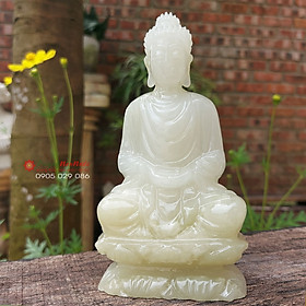 Tượng Phật Thích Ca phong thủy đá ngọc Pakistan 12cm