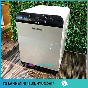 Tủ lạnh mini đựng mỹ phẩm có đèn Led cao cấp, tủ lạnh mini 2 chiều nóng lạnh dung tích 13.5L