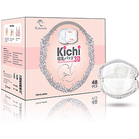Miếng lót thấm sữa Kichilachi siêu mềm mịn, thấm hút nhanh (Hộp 48 miếng)