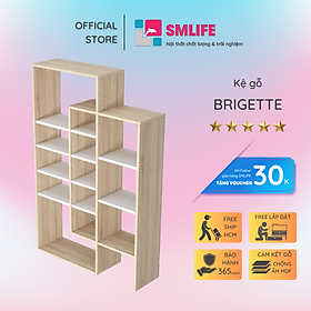 Kệ sách gỗ hiện đại SMLIFE Brigette | Gỗ MDF dày 17mm chống ẩm | D103xR28xC172cm