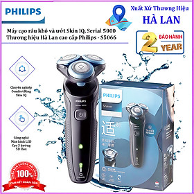 HÀNG NHẬP KHẨU - Máy cạo râu khô và ướt Skin IQ, Serial 5000. Thương hiệu Hà Lan cao cấp Philips - S5066