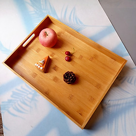 Mua Khay Gỗ Tre Cỡ To 40x30x5cm Đa Năng  Khay Đựng Trà  Thức Ăn  Hình Chữ Nhật Trang Trí Decor Chụp Ảnh