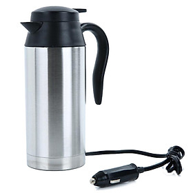 750ml 12V/24V Stainless Steel Vehicle-mounted Electric Kettle for Travel